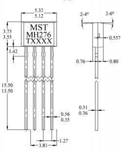臺灣MST美加MH276雙線圈無刷直流風扇霍爾元件