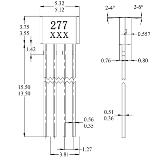 臺灣MST美加MH277鎖存雙線圈無刷直流電動機霍爾元件